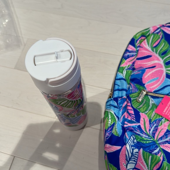 NWT Lilly Pulitzer backpack, and matching water bottle - Picture 7 of 10